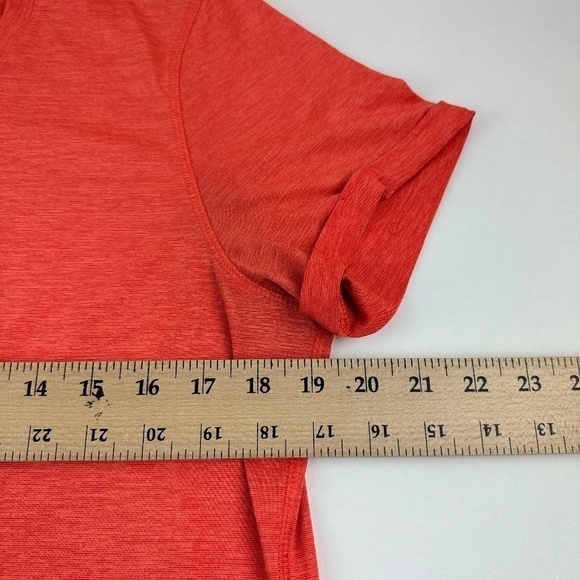 Athletic Works Tshirt Womens Large Orange Round Neck Rolled Sleeve - Picture 6 of 7
